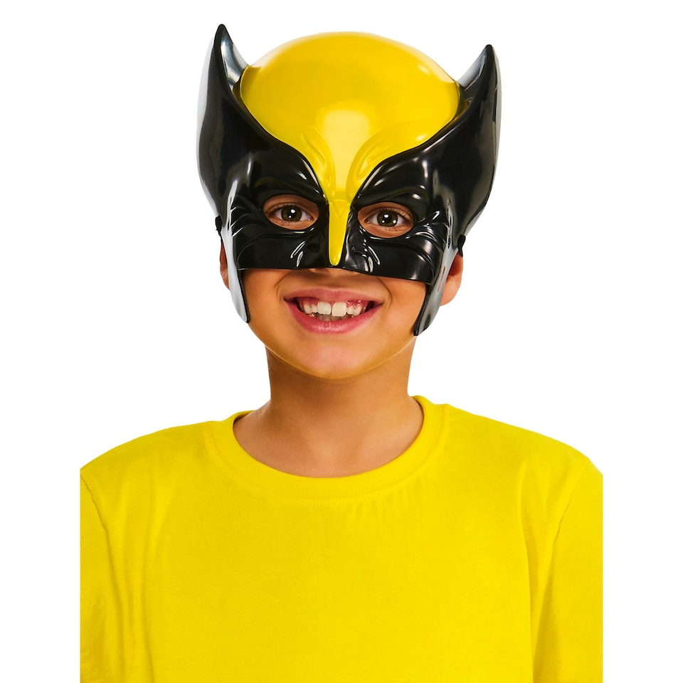 image 1 of X-Men 97 Childrens/Kids Wolverine 1/2 Mask - Yellow/Black - One Size One Size