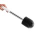 image 8 of Nicoman Round White Toilet Brush & Holder With Silicone Head