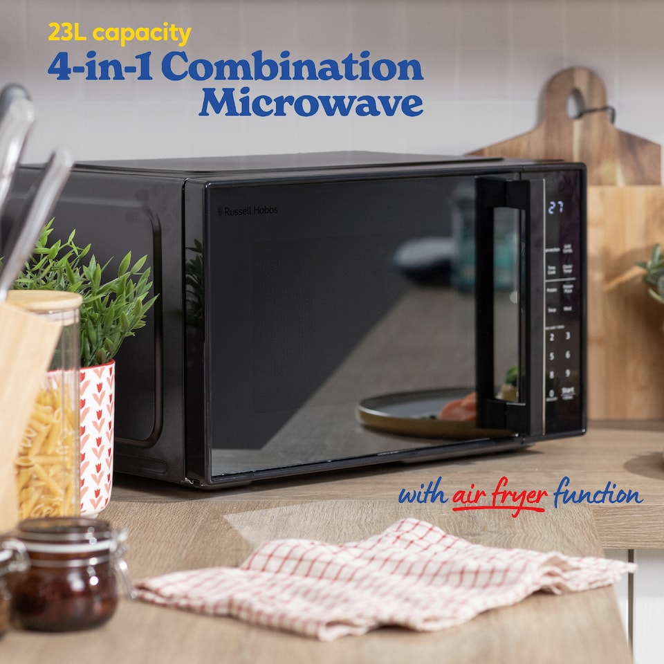 image 1 of Russell Hobbs RHMTAF2302B 23L 4-in-1 Touch Control Digital Combination Microwave with Air Fryer Function in Black