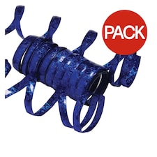 Creative Party Holographic Streamers (Pack of 10) - Navy - One Size