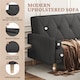 image 5 of Yaheetech Fabric Convertible Sofa Bed with 2 Bolster Pillows-Black