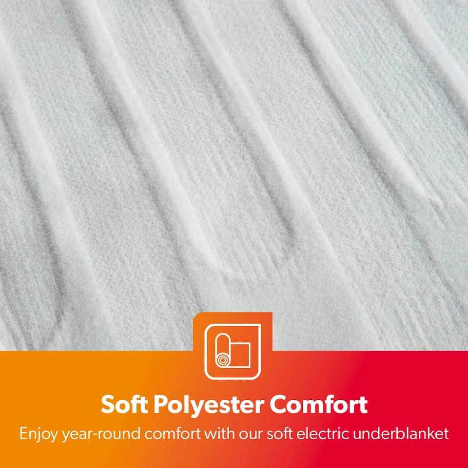 image 1 of GEEPAS Electric Heated Under Blanket 137x165 cm | White White