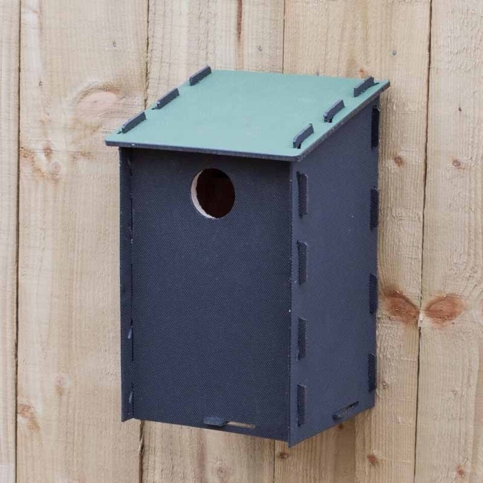 image 1 of Eco Starling Nest Box - Recycled LDPE Plastic/Wood - L18 x W20 x H35 cm Brown | One Size