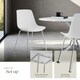image 4 of Dining Chair Mave - large plastic seat, ergonomic, high backrest, 120 kg load capacity - Set of 6 White | White/Chrome