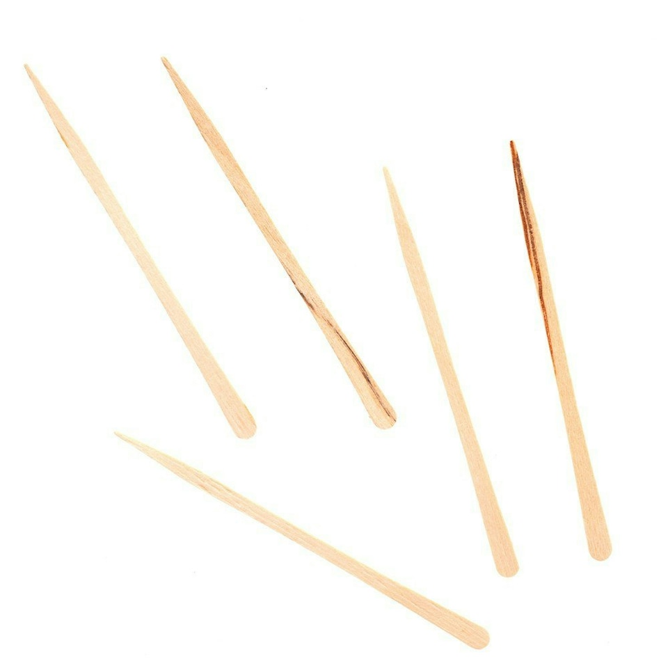 image 1 of Kobe Beauty Wooden Eyebrow Waxing Spatulas (x200)