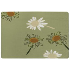 Patterns and shapes in the style of scrapbooking (Rug) Green | Large: 140x200cm