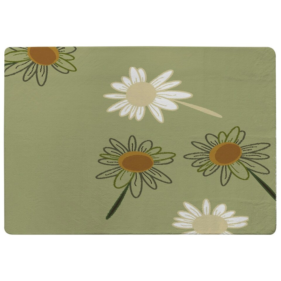 image 1 of Patterns and shapes in the style of scrapbooking (Rug) Green | Large: 140x200cm