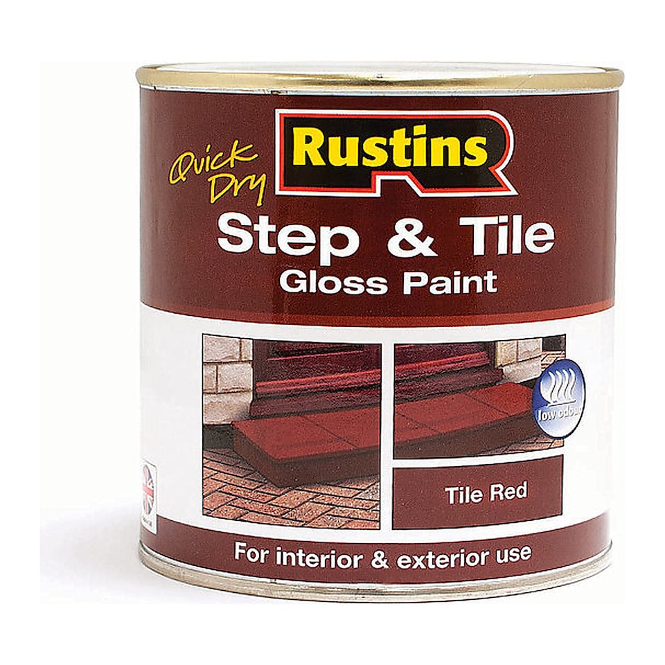 image 1 of Rustins Step & Tile Paint Red 250ml - STRDW250