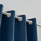 image 5 of Temple Velvet Ring Top Blackout Curtains - 168cm x 183cm - Navy