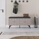 image 2 of Decortie Dune Shoe Storage Bench 107x35x55cm Mocha Grey