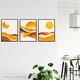 image 3 of Set of 3 Abstract Amber Mountain Landscape Moon Living Room 12X16 Inch Wall Art Prints Pack