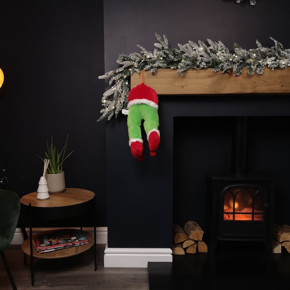 image 1 of 32cm Door Hanging Laughing Elf Animated Indoor Christmas Decoration