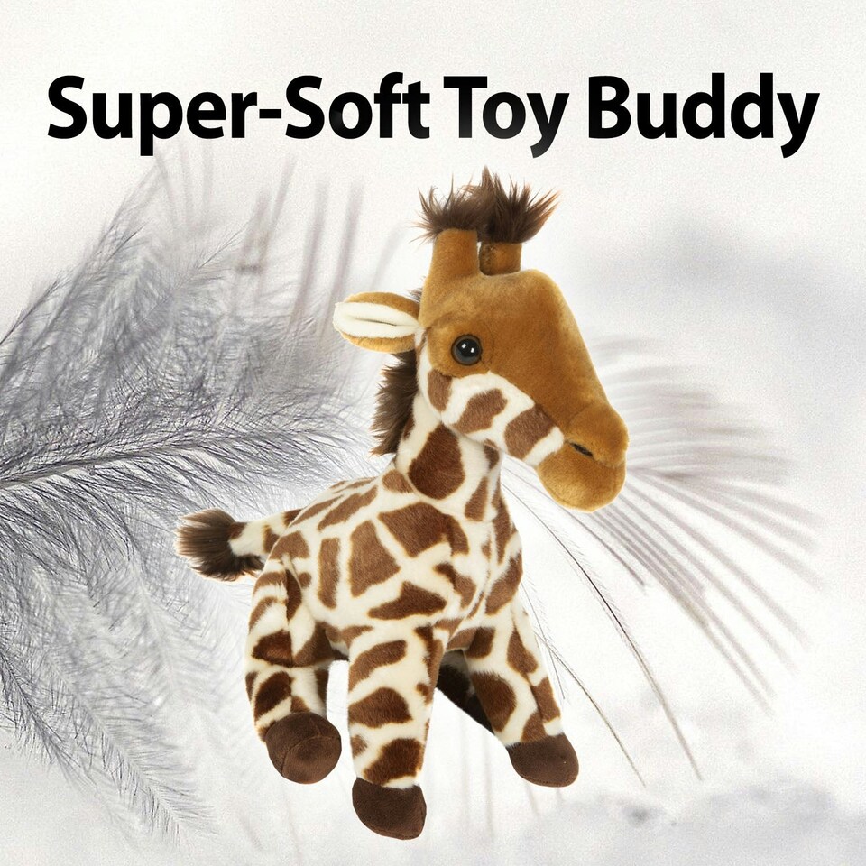 image 1 of Wildlife Giraffe 30cm Plush Lifelike Toy - Natural World Collection