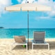 image 2 of Outsunny Aluminium Sun Umbrella Parasol Patio Rectangular 2M x 1.3M Beige