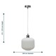image 8 of First Choice Lighting Bento White Ribbed Glass with Chrome Pendant Fitting Chrome | White