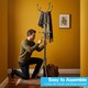 image 5 of Harbour Housewares Free-Standing Steel Coat Rack - Black | Black | Black | One Size