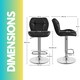 image 7 of Set Of 2 Height Adjustable 360 Swivel Barstools With Backrest Black Black