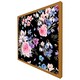 image 4 of Bright pink flowers on black (Picture Frame) Black | XL