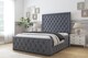 image 2 of Sloomy Vienna Steel Plush Special Bed Frame. With 50" Upholstered Headboard 5' King
