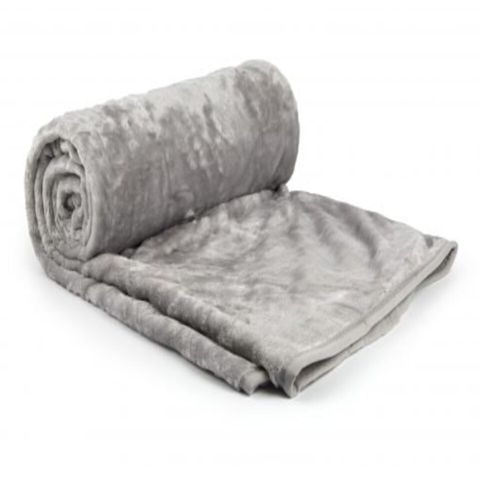 image 1 of Nordic Collection Super Cosy Fleece Blanket in Silver (80" x 96") Grey | Grey