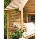 image 2 of Wooden Garden Bench 2 Seater Seated Arbour Outdoor Seat with Open Sides