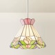 image 4 of ValueLights Evelyn Tiffany Rose Glass Ceiling Pendant Shade