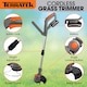 image 4 of Terratek 20V 2 in 1 Electric Cordless Grass Strimmer Garden Grass Cutter Trimmer 2 Batteries & 32 Blades & Spool Included