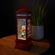 image 3 of 27cm LED Christmas Glitter Water Spinner Red Telephone Box with Speaking Nutcracker Scene