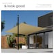 image 4 of Shade Sail - rectangular with UV protection 50, water-repellent | Cream | beige | 3 x 3 m | 1