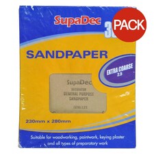 SupaDec General Purpose Sandpaper - Extra Course (Pack Of 30) - Beige - One Size