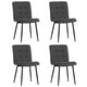 image 1 of Living and Home 4 Pcs Modern Frosted Velvet Dining Chairs - Grey