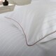 image 3 of Durrant's Lane 220 Thread Count Sateen Striped White 100% Cotton Duvet Cover Set White | Double