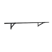 Oypla 5ft Wall Mounted Garment Clothes Rail Super Heavy Duty All Metal Black