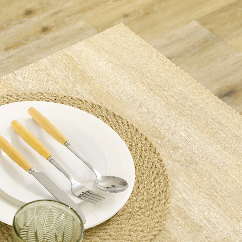image 1 of HOMCOM Dining Table for 4-6 People, Wood Effect Tabletop