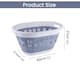 image 2 of 16L Collapsible Plastic Laundry Basket, Foldable Laundry Hamper