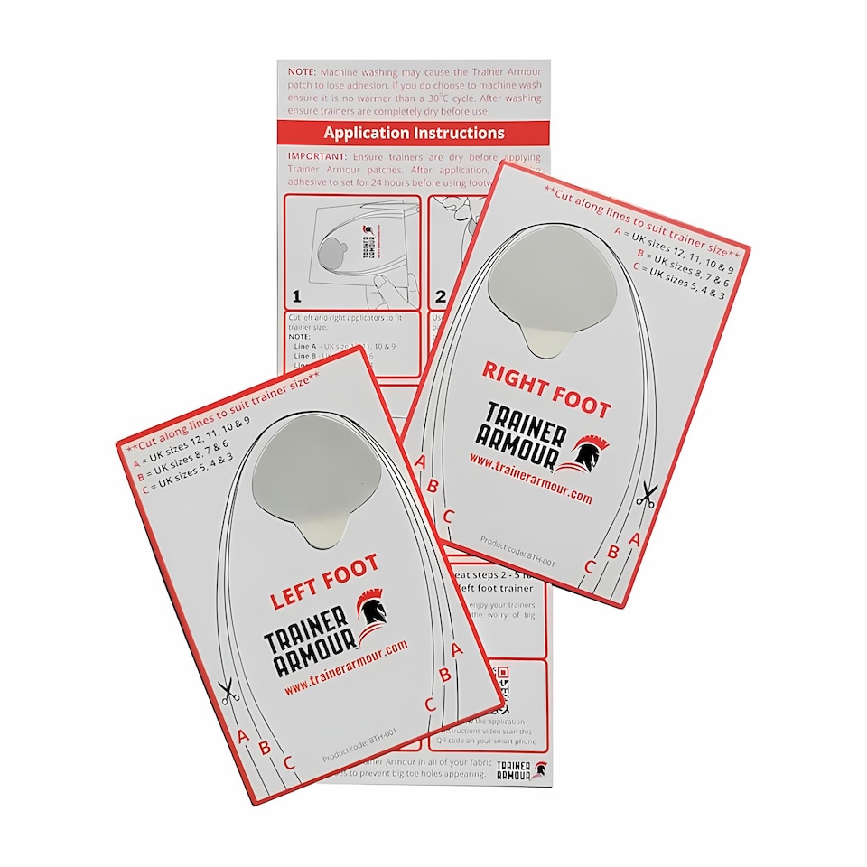 image 1 of Trainer Armour Black Big Toe Hole Preventer Patches - Preventive Protection | Black