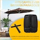 image 3 of Outsunny 7kg Parasol Base  with Wheels Water and Sand, Up to 75kg Black