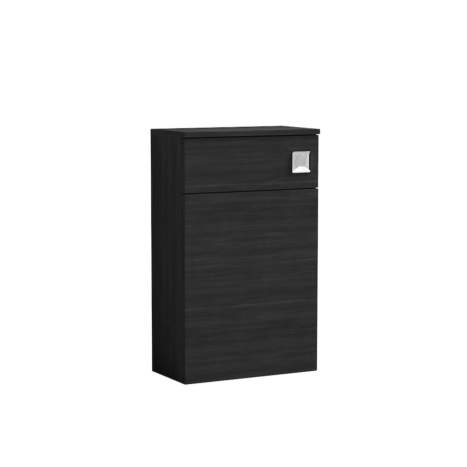 image 1 of Contemporary Compact WC Toilet Unit 500mm - Charcoal | Black | Black Woodgrain | 260 x 502 x 818mm | 1