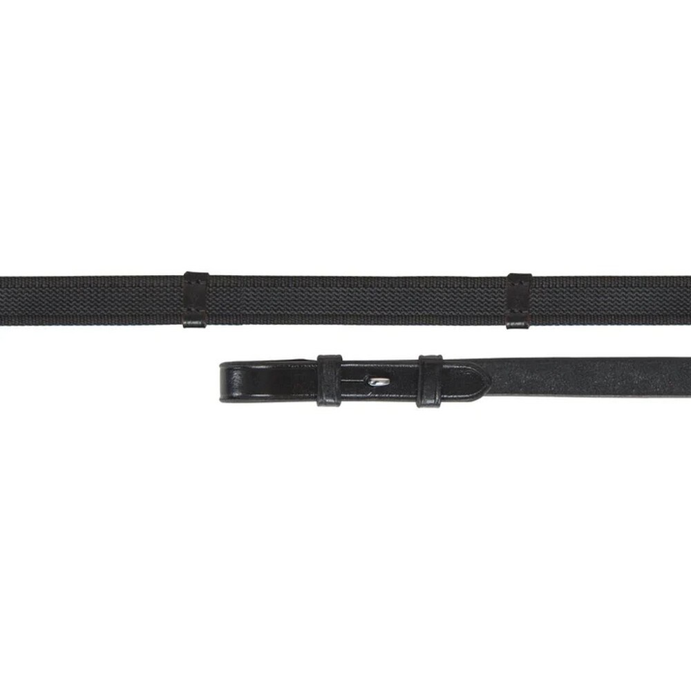 Velociti Gara Leather Continental Horse Reins Black Black 54cm x 0.6cm 1