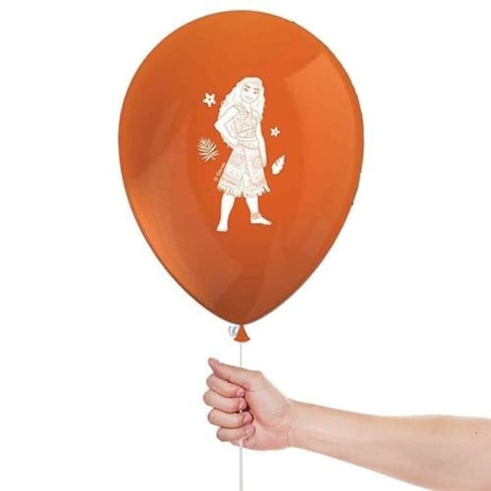 image 1 of Moana II Sailing Spirit Disney Princess Latex Balloons 28cm / 11 in - Pack of 8 | Multi