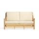 image 2 of Desser Chester Natural 3 Seater Rattan Sofa Set in Cotton Cream - Conservatory Sofa Suite