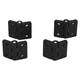 image 1 of Black Reinforced Nylon Plastic Hinge 40x48mm Italian Made Industrial Quality 4PK Black
