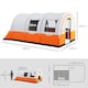 image 7 of Outsunny Camping Tent, 3000mm Waterproof Family Tent for 5-6 Man, Orange