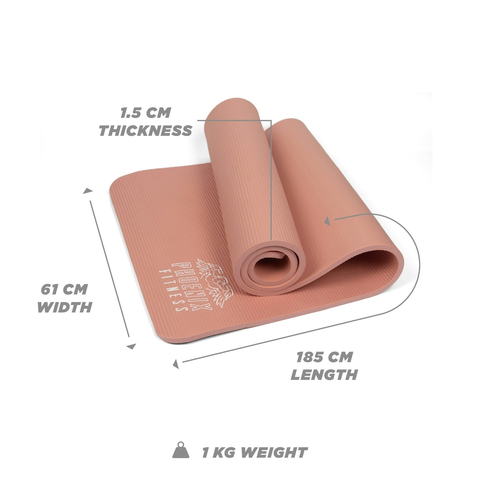 image 1 of Phoenix Fitness NBR Fitness Mat - Pink