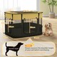 image 2 of PawHut Portable Dog Pen for Puppies, Rabbits, Kittens, Guinea Pigs - Yellow