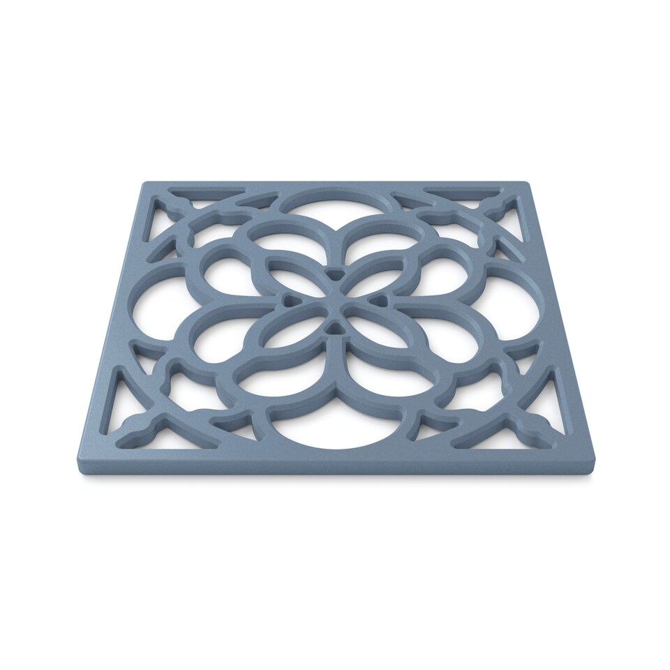 image 1 of Zeal Square Silicone Heritage Trivet, 18cm, Provence Blue