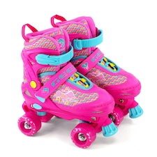 The Magic Toy Shop Kids Pink Adjustable Quad Roller Skates Small UK 11 - 1