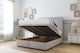 image 2 of Sloomy Somerset Silver Plush Ottoman Bed With Mattress With 26" Strutted Headboard 4' Small Double
