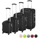 image 9 of Suitcase Set of 4 ABS Hard Shell Luggage Travel Trolley 4 Wheel Lightweight Telescopic Handle | Green | green | 1