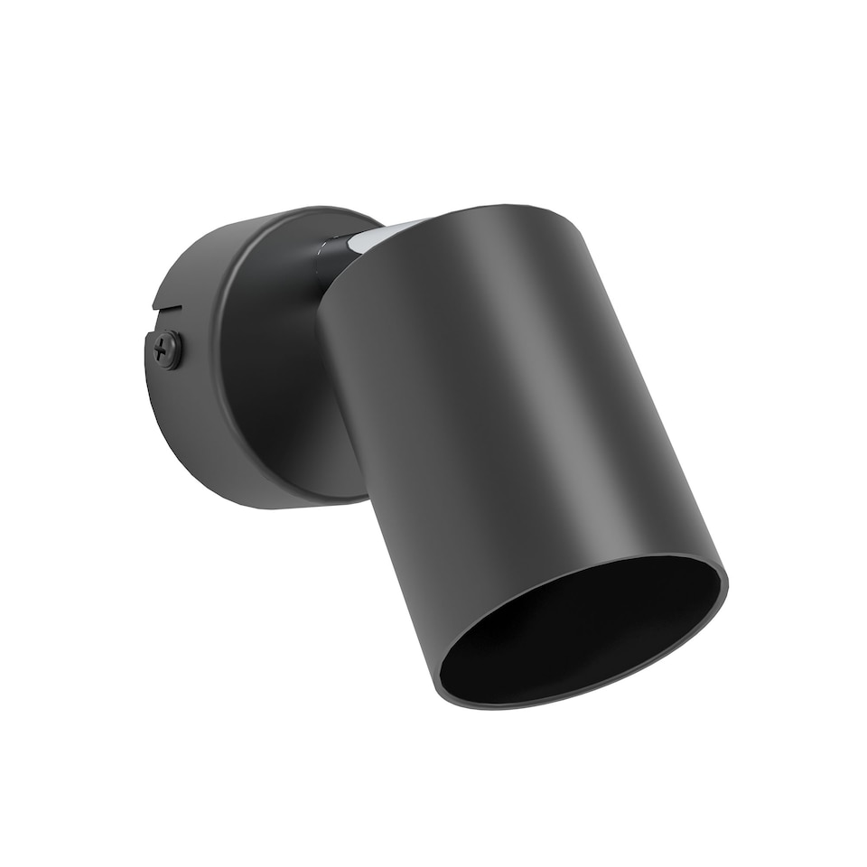 image 1 of EGLO Basic Reciso-E Black Steel Single Wall Spotlight